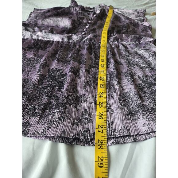Apt 9 XL Purple Floral Y2k Babydoll Top Romantic Boho Whimsigoth Fairy Cottage - Picture 8 of 8